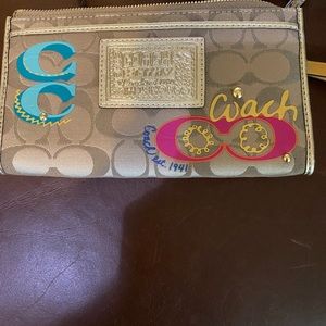 Coach Tapestry Wristlet